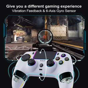 Manette de jeu sans fil Bluetooth du fabricant avec éclairage RGB, double vibration, six axes, pour ordinateur PC - Product Image 3