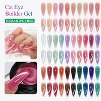 Nouveau Gel Constructeur Effet Œil de Chat 30 Couleurs Gel d'Extension d'Ongles Marque Privée Vente en Gros Gel Constructeur Sans HEMA Gel Dur Logo Personnalisé