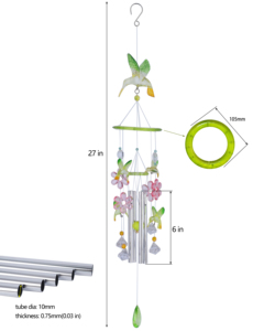 HF barato <span class=keywords><strong>y</strong></span> de alta calidad acrílico bebé campanas de viento colgante para la decoración con un sonido agradable - Product Image 6