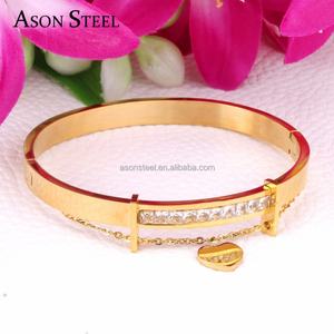 Brazalete de Cristal Asonsteel de Moda, Joyería de Alta Calidad, Brazalete Chapado en Oro Duro para Hombres y Mujeres - Product Image 4