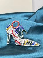 Broche OES de la Sororité Grecque, Épingle en Strass, Chaussures en Forme de Robe pour Femme, Matériel en Alliage pour Mariage, Cadeau de Fête, Commande Étoile Orientale