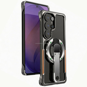 เกราะเมชา360หมุนรอบตัวสำหรับ Samsung Galaxy S26 ultra สำหรับ iPhone 17 PRO MAX เคสโทรศัพท์โลหะพร้อมขาตั้งสำหรับผู้ชายกระจายความร้อน - Product Image 6