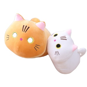 10 pouces dessin animé chat en peluche animal mignon yeux ronds chat noir oreiller en peluche avec corps long et yeux ronds - Product Image 2