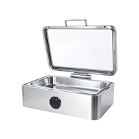 Groothandel Digitale Touch Control Voedselwarmer Rechthoekige Buffetserver RVS Elektrische Chafing Dish
