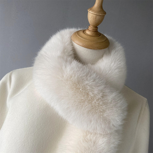 Jxwatcher Vente en gros d'usine Manteau en laine double face à col en <span class=keywords><strong>fausse</strong></span> <span class=keywords><strong>fourrure</strong></span> bon marché Manteau décontracté chaud pour femmes Manteau en <span class=keywords><strong>fausse</strong></span> <span class=keywords><strong>fourrure</strong></span> de lapin doux - Product Image 4