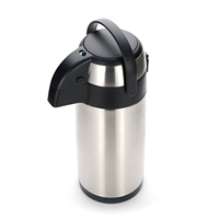 Bouteille isotherme à double paroi en acier inoxydable de 5,0 litres à large ouverture, isolée sous pression d'air, avec poignée