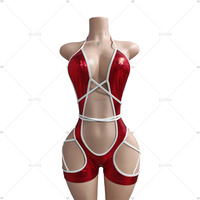 Elites Backless Bandage Stretch Skinny Rompers Club Party V Backless Jumpsuit Exotische Danskleding Bodysuit Bikini Lingerie Outfits