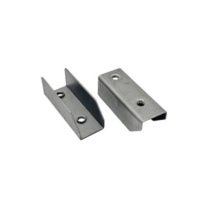 Supports d'angle en acier galvanisé en forme de U à 2 trous pour connecteurs de quincaillerie de meubles et armoires - Product Image 4