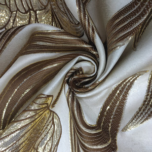 ผ้าม่านลายแจ็คการ์ดเมทัลลิกโพลีเอสเตอร์ 100% สไตล์แอลอาร์เอ็น สำหรับห้องนั่งเล่น - Product Image 6