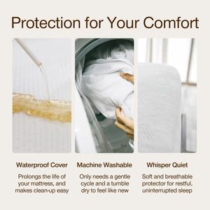 Coprimaterasso Impermeabile e Traspirante Ultra Tech <span class=keywords><strong>Coop</strong></span> Home Goods, Silenzioso, Misura Queen, Superficie Liscia, Profondità 18 Pollici, Lavabile in Lavatrice - Product Image 3