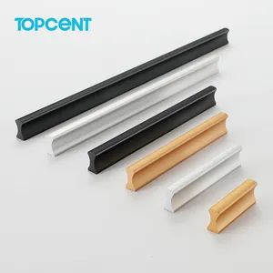 TOPCENT ตู้เสื้อผ้าสำหรับเฟอร์นิเจอร์,มือจับอะลูมิเนียมสำหรับตู้ห้องครัวแบบดึง