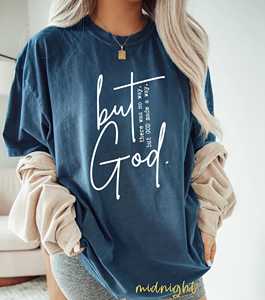 Camiseta OEM ODM But God, Regalos Cristianos para Mujeres, Ropa Cristiana, Camisetas Cristianas para Mujeres, Prendas con Base de Fe - Product Image 4