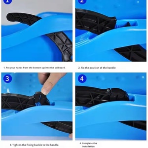 Grand <span class=keywords><strong>snowboard</strong></span> d'hiver écologique en plastique épais pour adultes 85cm planche de ski herbe/sable avec traîneau à frein - Product Image 4