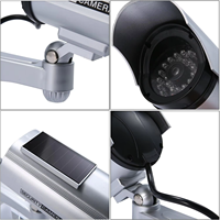 Nouvelle caméra de sécurité factice à énergie solaire caméra balle caméra CCTV factice lumière de sécurité extérieure