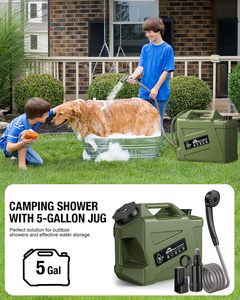 Portable Camping Shower with <b>Water</b> Jug Electric Rechargeable Camping Shower 5-Gallon Food Grade <b>Water</b> <b>Containers</b> - Product Image 2