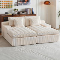 L-förmiges 2-in-1 Kompressionssofa, modulares, knochenloses Schwammsofa aus Stoff im Karton, modernes Kompressions-Schlafsofa für Haus, Loft und Wohnzimmer