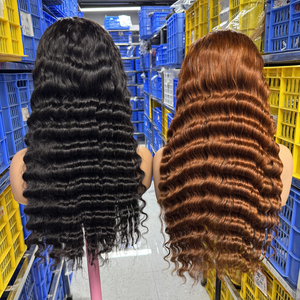 סיטונאי venders 5 x5 תחרה הסגר פאה איכות גבוהה שיער ויאטנמית דבק פחות פאות גל אננס שיער אדם פאות - Product Image 1