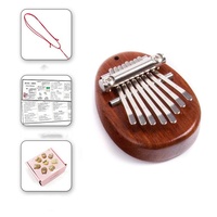 Wholesale 8 Keys Mini Acrylic & Wooden Kalimba Thumb Piano Orff Musical Percussion Instrument for Kids Playing and Performance