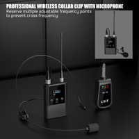 Professionelles 2-in-1 UHF Drahtloses Metall-Headset Lavalier-Mikrofon mit Plug-and-Play Nierencharakteristik für Live-Streaming & Unterricht