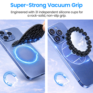 Nouveau design, miroir selfie double face en silicone à ventouse pour caméra arrière, miroir convexe mince pour tous les smartphones, <span class=keywords><strong>photographie</strong></span> - Product Image 5