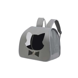Gray Oxford <b>Cat</b> Carrier <b>Backpack</b> with Mesh Window Breathable Fashion Pet Travel Bag Small Outdoor Use - Product Image 2