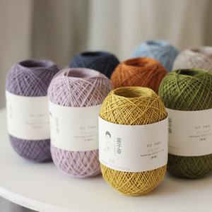 Yunfei 100% <span class=keywords><strong>fil</strong></span> <span class=keywords><strong>de</strong></span> <span class=keywords><strong>lin</strong></span> No.5 haute ténacité tricoté à la main tige aiguille Crochet laine ficelle utilisation pour le tricot à la main - Product Image 1