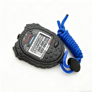 Chronomètre numérique portable professionnel, 10 mémoires, 2 rangées, minuterie sportive, étanche, 1/100S, affichage LCD de la température, entraînement de course à pied - Product Image 1