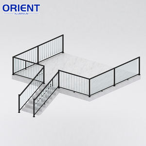 <span class=keywords><strong>Kit</strong></span> de main courante en <span class=keywords><strong>aluminium</strong></span> à faire soi-même au design moderne, largeur populaire 1828,8 mm, <span class=keywords><strong>balustrade</strong></span> d'assemblage avec poteaux, prix par ensemble - Product Image 1