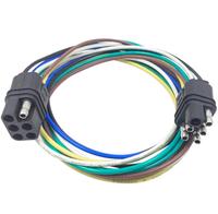 Adaptateur de prise de remorque 6 broches 36 pouces pour côté véhicule et côté remorque, connecteurs de faisceau de câblage de remorque 6 voies, cuivre pur, isolation PVC