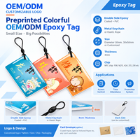 Porte-clés intelligent RFID en époxy cristal mini étanche personnalisé par le fabricant, 125 KHz, pour serrures intelligentes d'hôtel, paiement sans contact, vente en gros