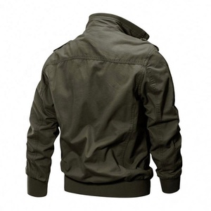 Chaqueta de Trabajo para <span class=keywords><strong>Hombre</strong></span> de Talla Grande, Estilo Aviador, de Alta Calidad, con Múltiples Bolsillos y Cierre de Cremallera para Otoño, Gran Venta - Product Image 3