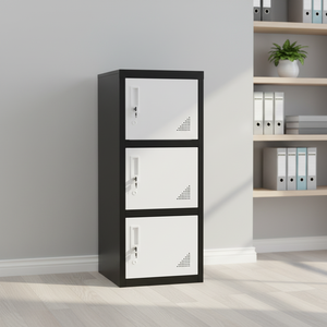 Casier en acier démontable à trois niveaux et trois portes pour vestiaire individuel - Product Image 1