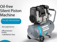 Compresseur d'air portable silencieux ATLAS 2HP 95L avec moteur pour usage domestique, hôtels, alimentation CA, piston sans huile