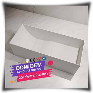 อ่างอาบน้ำพื้นผิวแบบอิสระอ่างอาบน้ำหินเรซินอ่างอาบน้ำทันสมัยอ่างอาบน้ำสีขาว <span class=keywords><strong>GM</strong></span> - Product Image 1