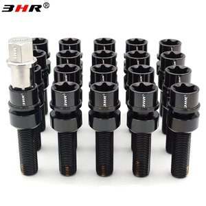 3HR Gr.5 Titanium Boulons de roue <span class=keywords><strong>antivol</strong></span> haute résistance Tête Torx Noir M14 * 1.5*45mm Clé de condition neuve incluse <span class=keywords><strong>pour</strong></span> Porsche - Product Image 4