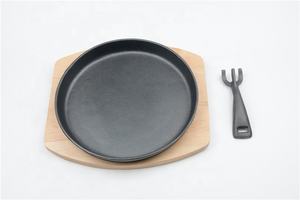 Plateau rond en fonte antiadhésif, à poser sur fond plat et en <span class=keywords><strong>bois</strong></span> - Product Image 2