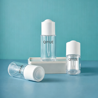 Botella con Gotero Transparente de PET de 20ml 30ml 50ml para Cuidado de la Piel, Envase para Suero y Loción, Recargable, Libre de BPA, con Logotipo Personalizado