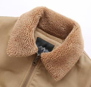 Abrigo clásico de lana gruesa para <span class=keywords><strong>hombre</strong></span>, chaqueta cortavientos de algodón cálido, <span class=keywords><strong>Parka</strong></span>, color <span class=keywords><strong>caqui</strong></span> y negro, para invierno - Product Image 4
