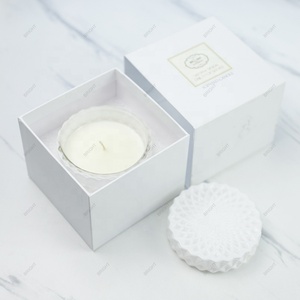 Venta al por mayor de tarros de velas con tapa y cajas de embalaje Caja de velas de lujo Vela de regalo de cartón para juego de regalo - Product Image 4