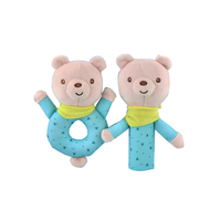 Hochet à main pour bébé Jouets en peluche Éducation précoce Animal Éléphant Hochet à main Poupée Bébé Jouets apaisants