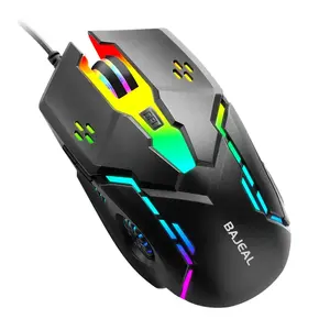 电脑鼠标工厂现货现货批发便宜发光游戏鼠标USB有线RGB背光闪烁鼠标