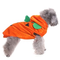 Costume d'Halloween pour animaux de compagnie en polyester écologique de haute qualité, motif citrouille, vêtements amusants pour chiens, déguisement de bonbons ou farces, design moderne