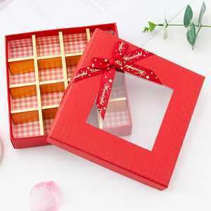 Boîte-cadeau en papier de <span class=keywords><strong>bonbon</strong></span> et de praliné de chocolat de taille personnalisée avec ruban pour l'usage alimentaire - Product Image 6