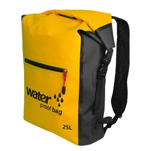 25L Multicolor deporte al aire libre de PVC nadar impermeable plegable mochila bolsa seca para pesca senderismo flotante océano paquete