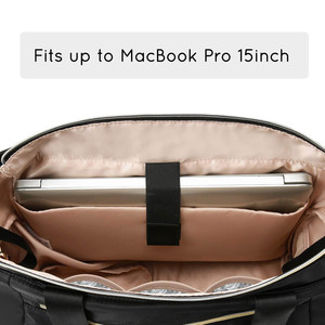 เครื่องปั๊มนมแบบพกพาและกระเป๋าใส่ผ้าอ้อมพร้อมช่องใส่แล็ปท็อปขนาด 15 นิ้ว ใช้ได้กับ /Spectra/<span class=keywords><strong>Evenflo</strong></span> ผลิตจากโพลีเอสเตอร์ ความจุ 20-35 ลิตร - Product Image 3