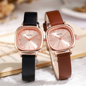 Nuevo Estilo, Reloj de Cuarzo para Mujer, Elegante, Cuadrado, Versátil, para la Vida Diaria, con Múltiples Zonas Horarias, Sensación de Alta Gama - Product Image 1