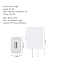 Cargador de Pared USB Profesional de 5V 2A con Enchufe Estadounidense, Fuente de Alimentación de CA de 10W, Carga Rápida OTP para Teléfonos Inteligentes, Tabletas, Auriculares y Hogar
