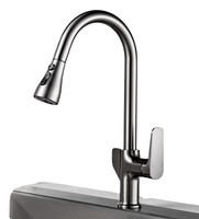Robinet de cuisine moderne à commande tactile, monocommande, trois niveaux d'extraction d'eau, montage sur plan, monotrou, avec cartouche céramique