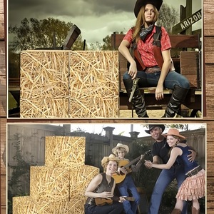 Rice Straw Themed Printed Props-Haystack Paper <b>Box</b> Best-Selling Western Cowboy <b>Party</b> Decoration Photo Prop <b>Box</b> - Product Image 4