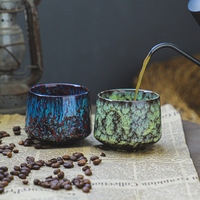Tasse à thé Kung Fu en céramique vintage personnalisable, tasse à café colorée pour le matcha, en stock, idéale pour les hôtels